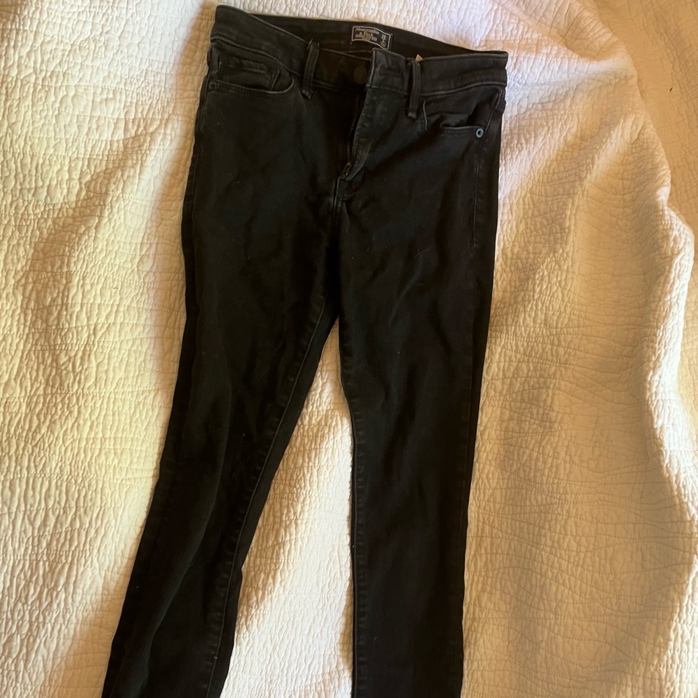 Black Harper Low Rise Abercrombie and Fitch Jeans